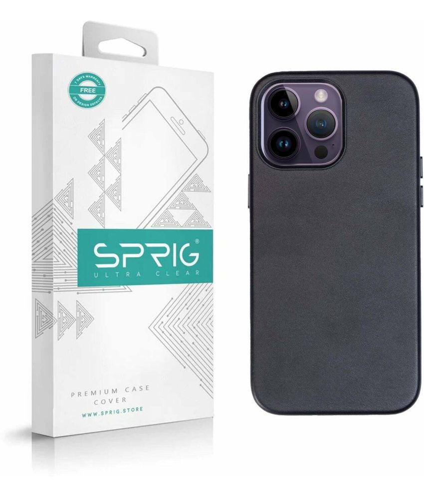     			Sprig Plain Cases Compatible For Leather Apple Iphone 14 Pro Max ( Pack of 1 )