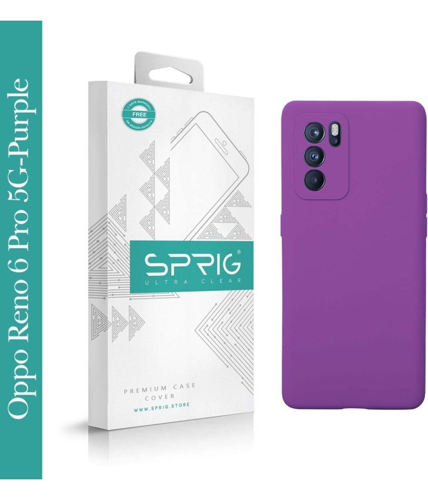     			Sprig Plain Cases Compatible For Silicon Oppo Reno 6 Pro ( Pack of 1 )