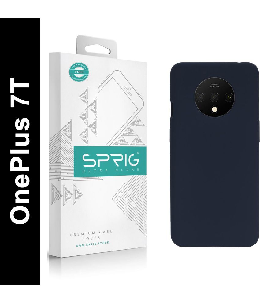     			Sprig Plain Cases Compatible For Silicon Oneplus 7T ( Pack of 1 )