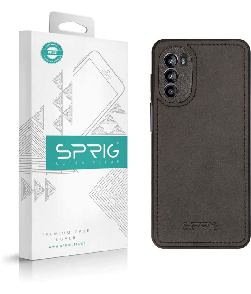     			Sprig Plain Cases Compatible For Leather Motorola G52 ( Pack of 1 )