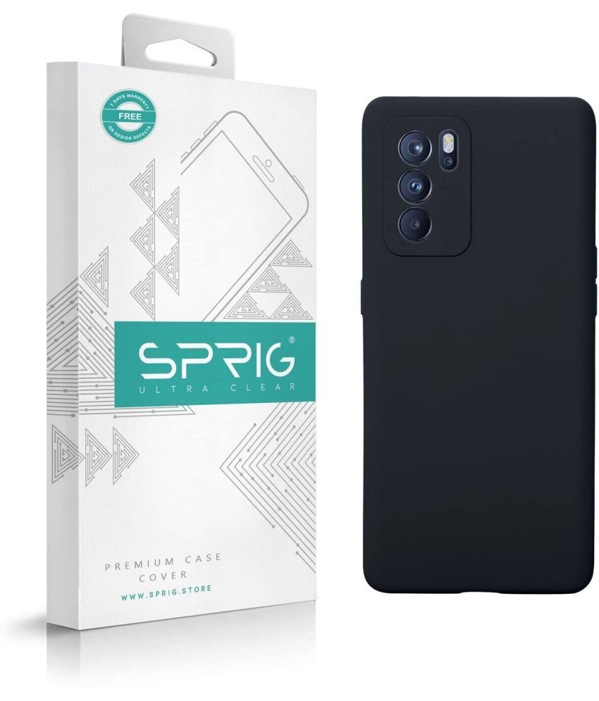     			Sprig Plain Cases Compatible For Silicon Oppo Reno 6 Pro ( Pack of 1 )