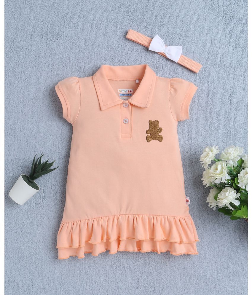     			BUMZEE Pack of 1 Baby Girls Cotton Dress ( Peach )