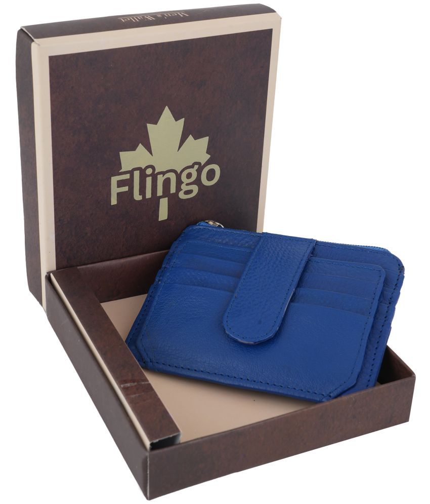     			Flingo Leather Solid Men's Regular Wallet With 5 Slots For Card ( Blue , Pack of 1 )