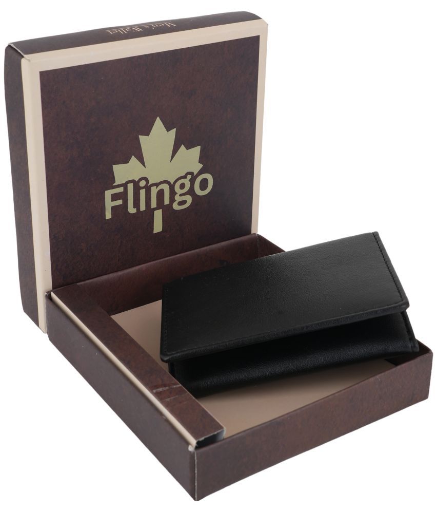     			Flingo Leather Solid Men's Regular Wallet With 5 Slots For Card ( Black , Pack of 1 )