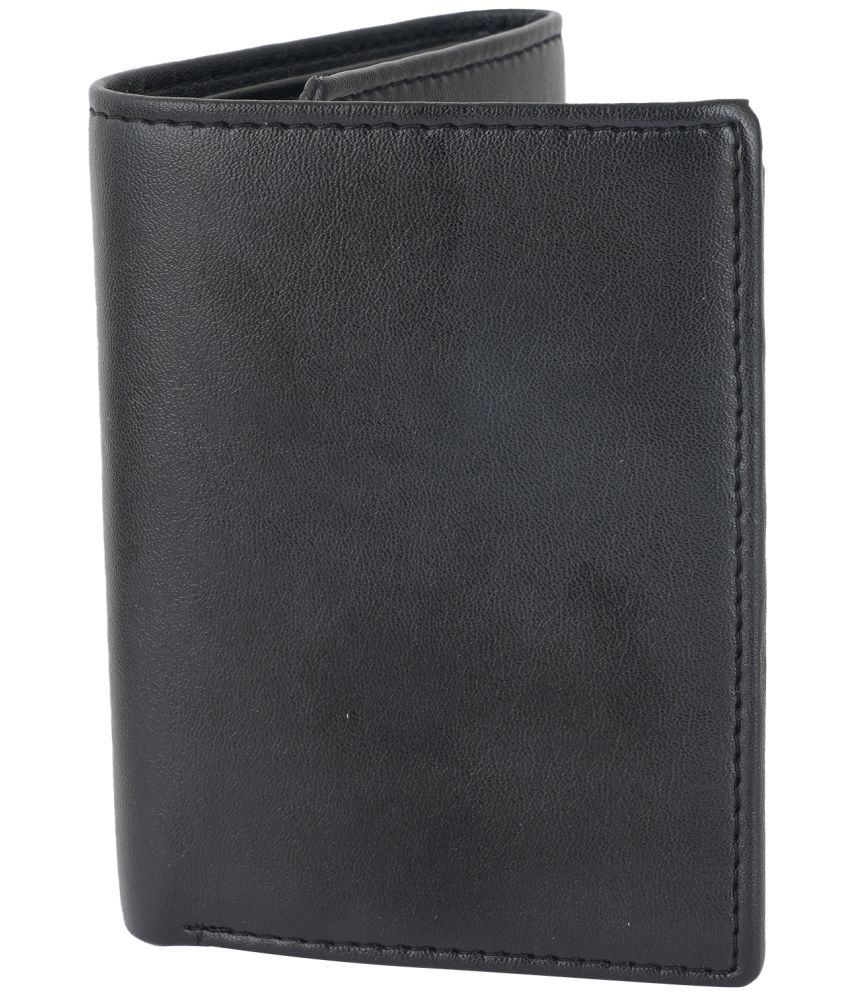     			Flingo Leather Solid Men's Regular Wallet With 5 Slots For Card ( Black , Pack of 1 )