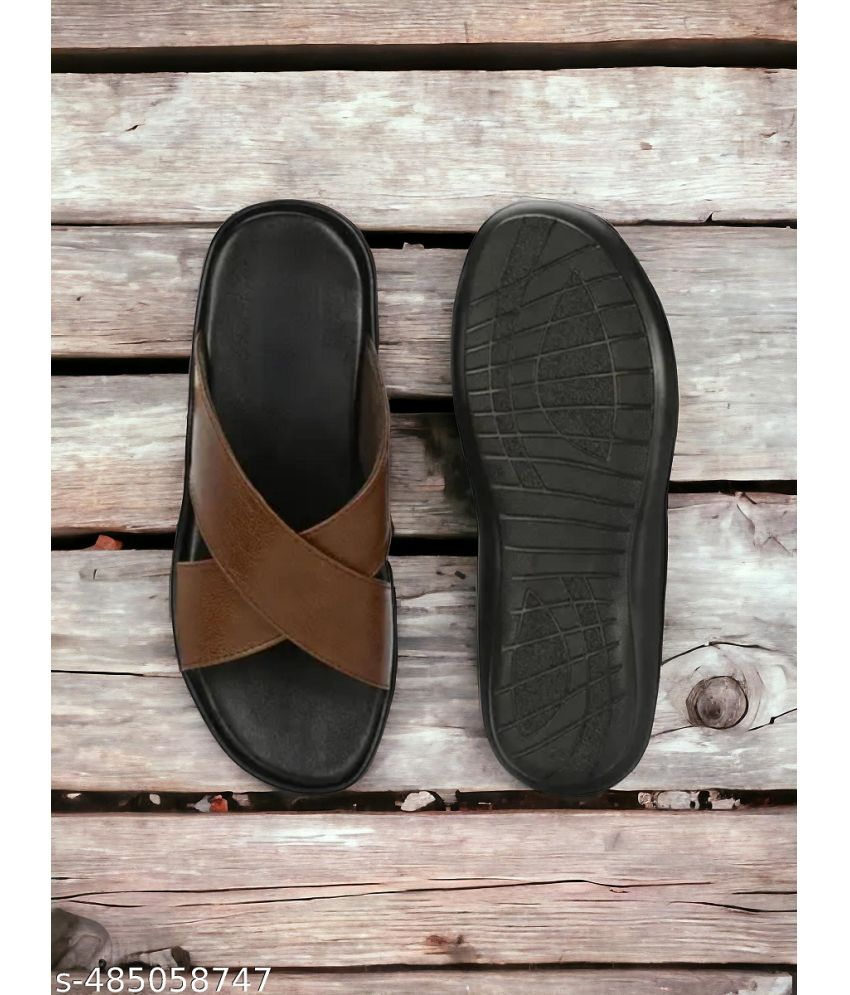     			INFINITRENZ - Brown Men's Sandals