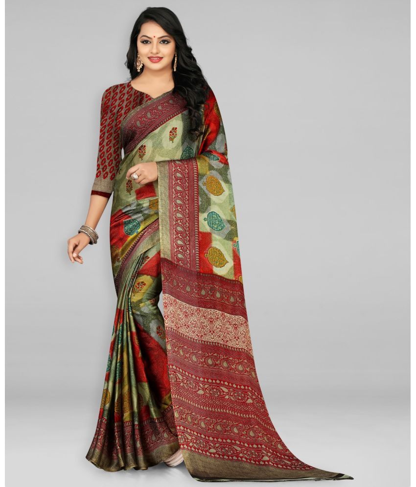     			Vibhagyaa Chiffon Printed Saree With Blouse Piece ( Multicolor , Pack of 1 )