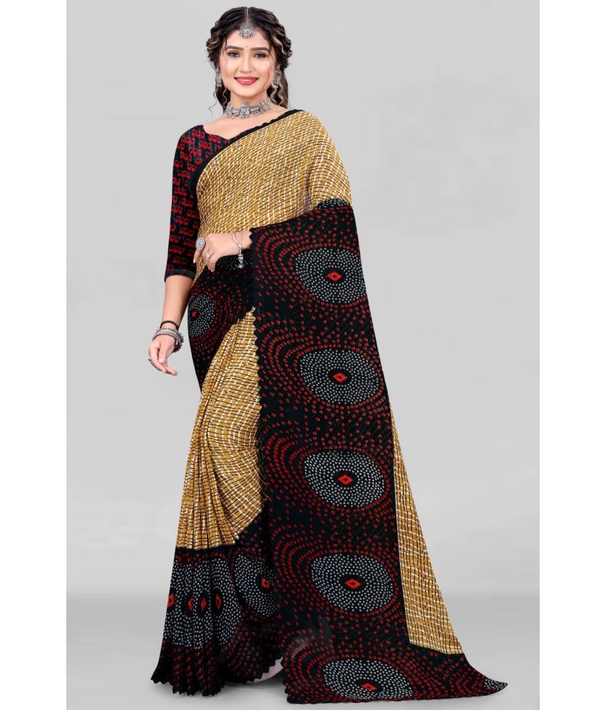     			Vibhagyaa Georgette Embroidered Saree With Blouse Piece ( Multicolor , Pack of 1 )