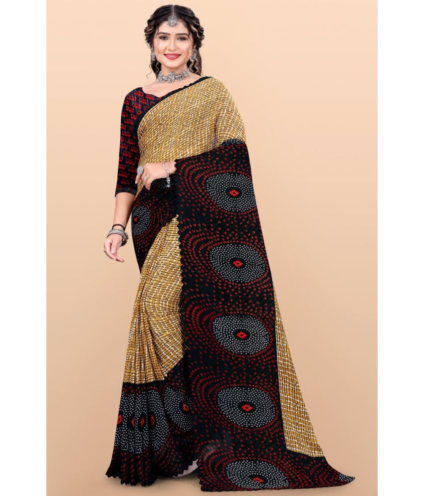     			Vibhagyaa Georgette Embroidered Saree With Blouse Piece ( Multicolor , Pack of 1 )