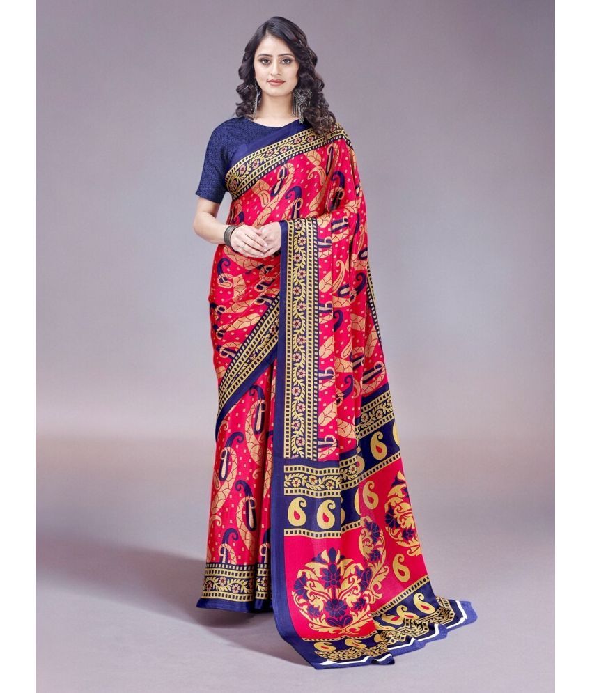     			Vibhagyaa Georgette Printed Saree With Blouse Piece ( Multicolor , Pack of 1 )