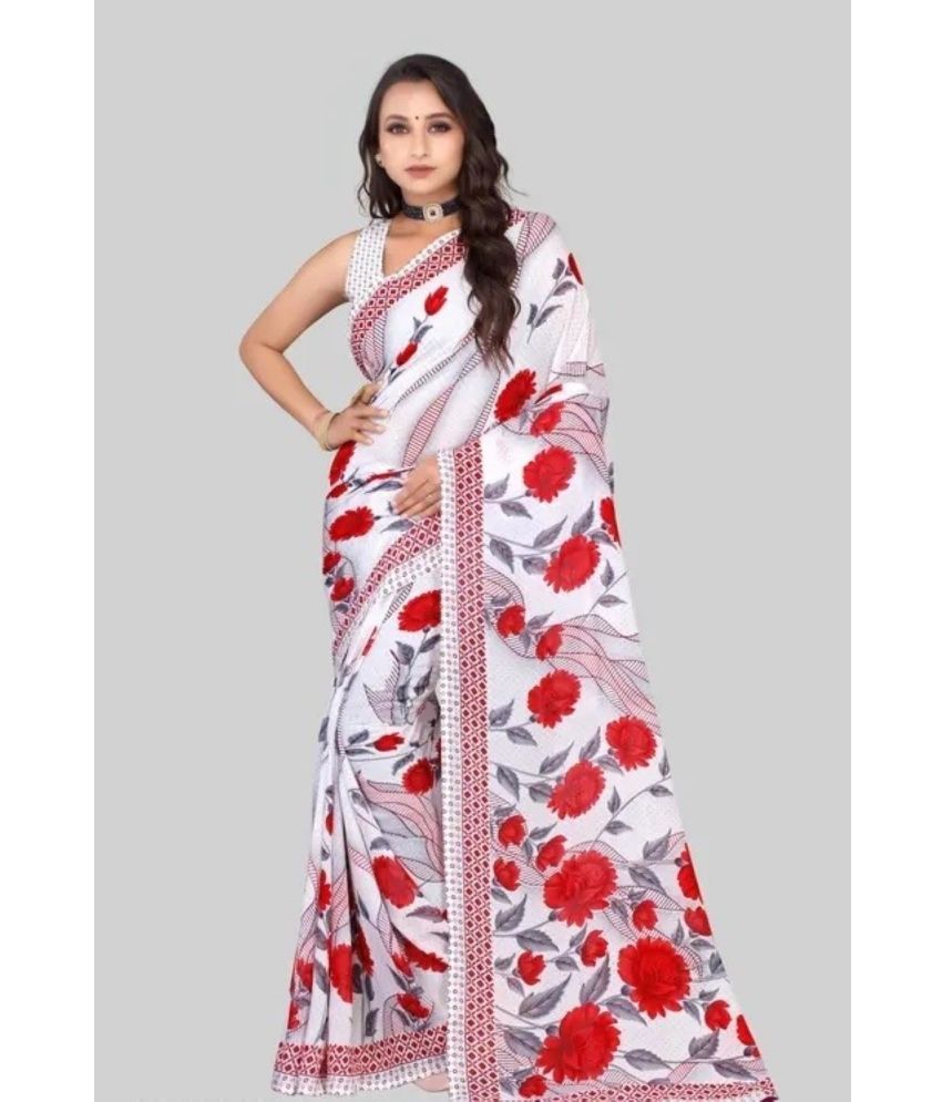     			Vibhagyaa Georgette Printed Saree With Blouse Piece ( Multicolor , Pack of 1 )