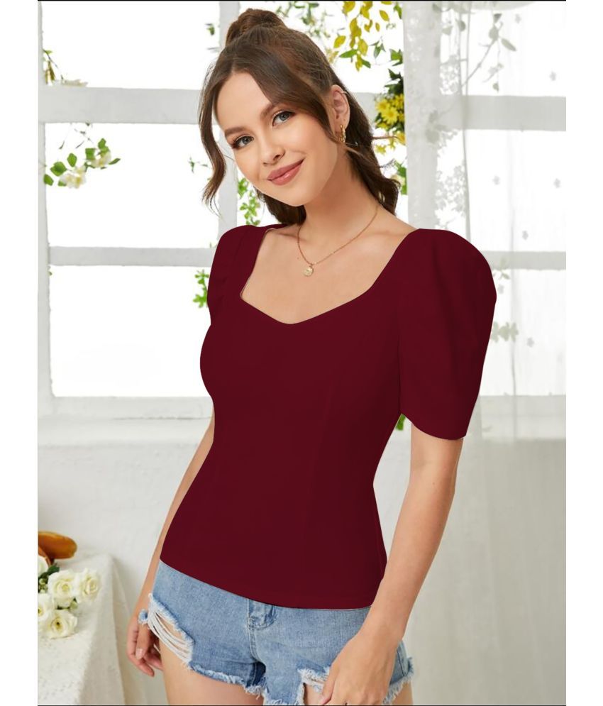     			Dream Beauty Fashion Maroon Polyester Women's Regular Top ( Pack of 1 )