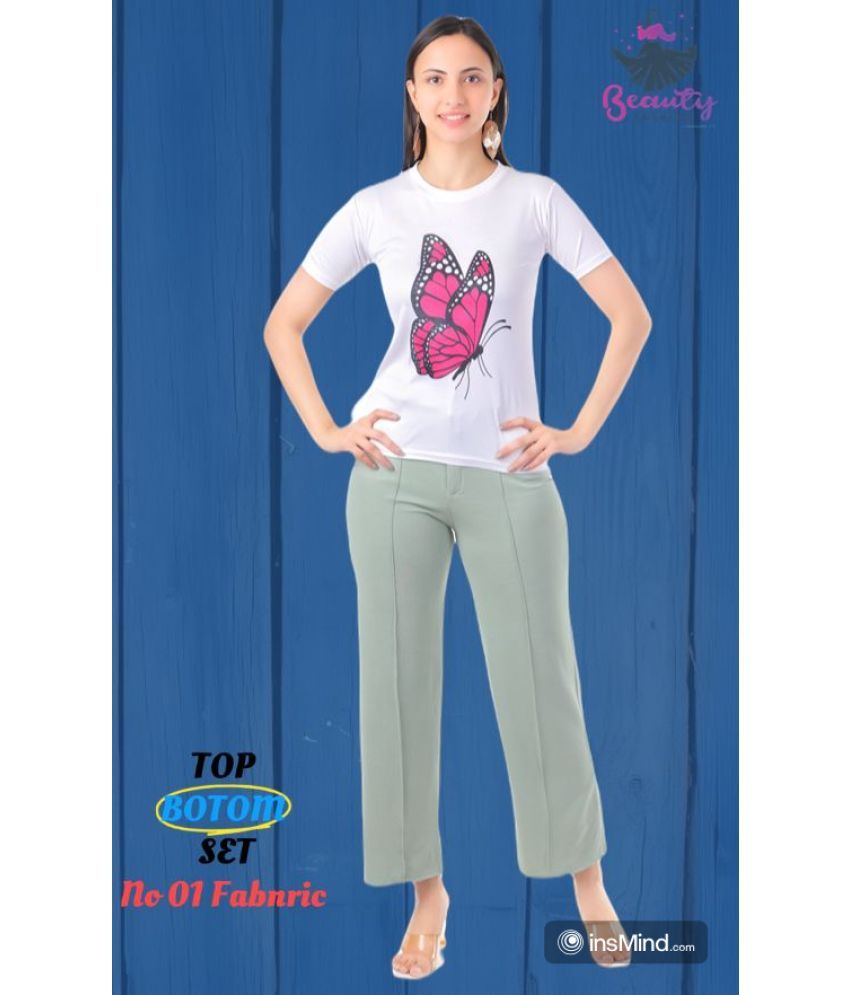     			Royals Iceburg Blue Solid Pant Top Set