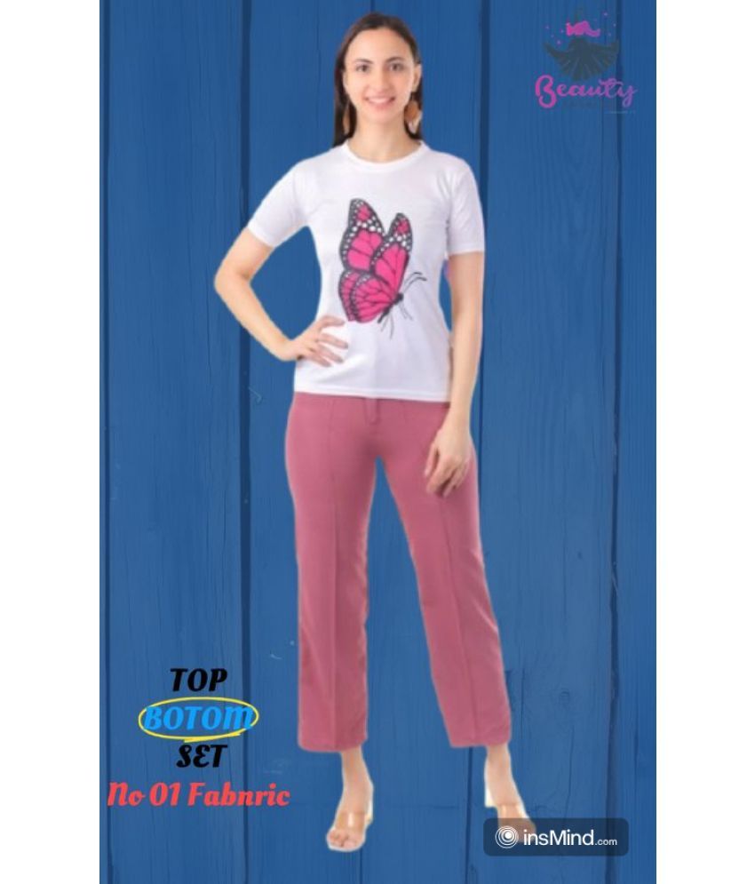     			Royals Iceburg Blue Solid Pant Top Set