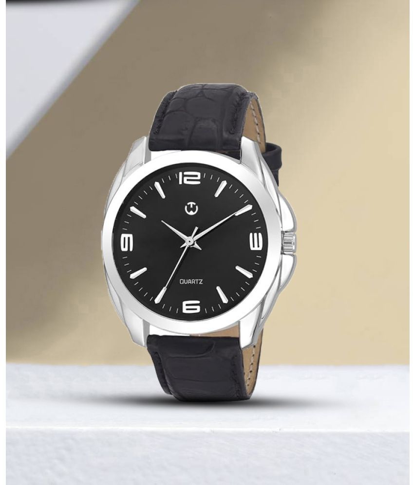     			Wizard Times Black Leather Analog Men's Watch