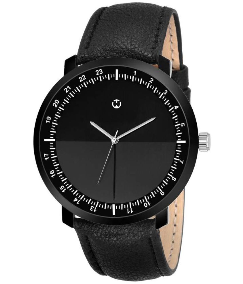     			Wizard Times Black Leather Analog Men's Watch