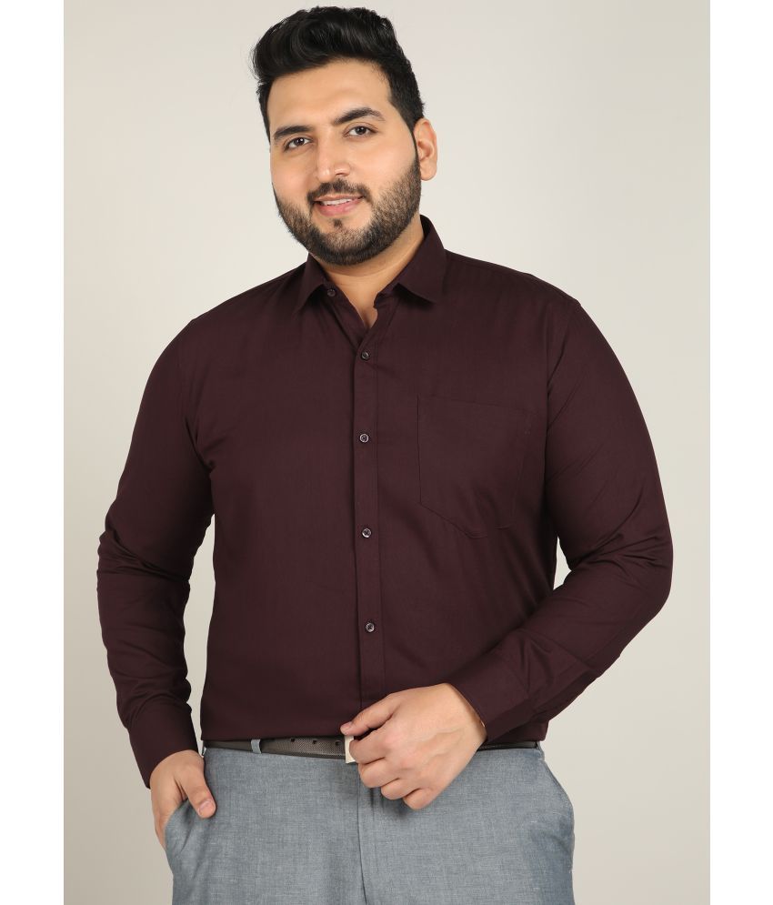     			adwynpeter 100% Cotton Regular Fit Solids Full Sleeves Men's Casual Shirt - Maroon ( Pack of 1 )