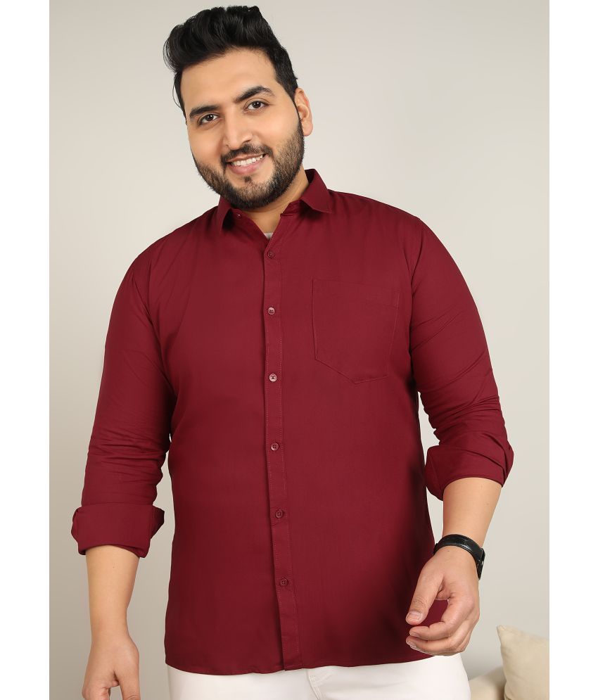     			adwynpeter 100% Cotton Regular Fit Solids Full Sleeves Men's Casual Shirt - Maroon ( Pack of 1 )