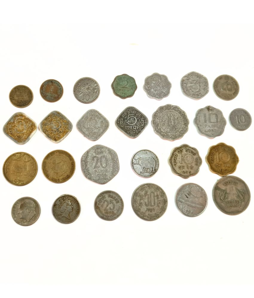     			26 Different Demonetized Indian Coins | Modern Coin Collection (Set of 26)