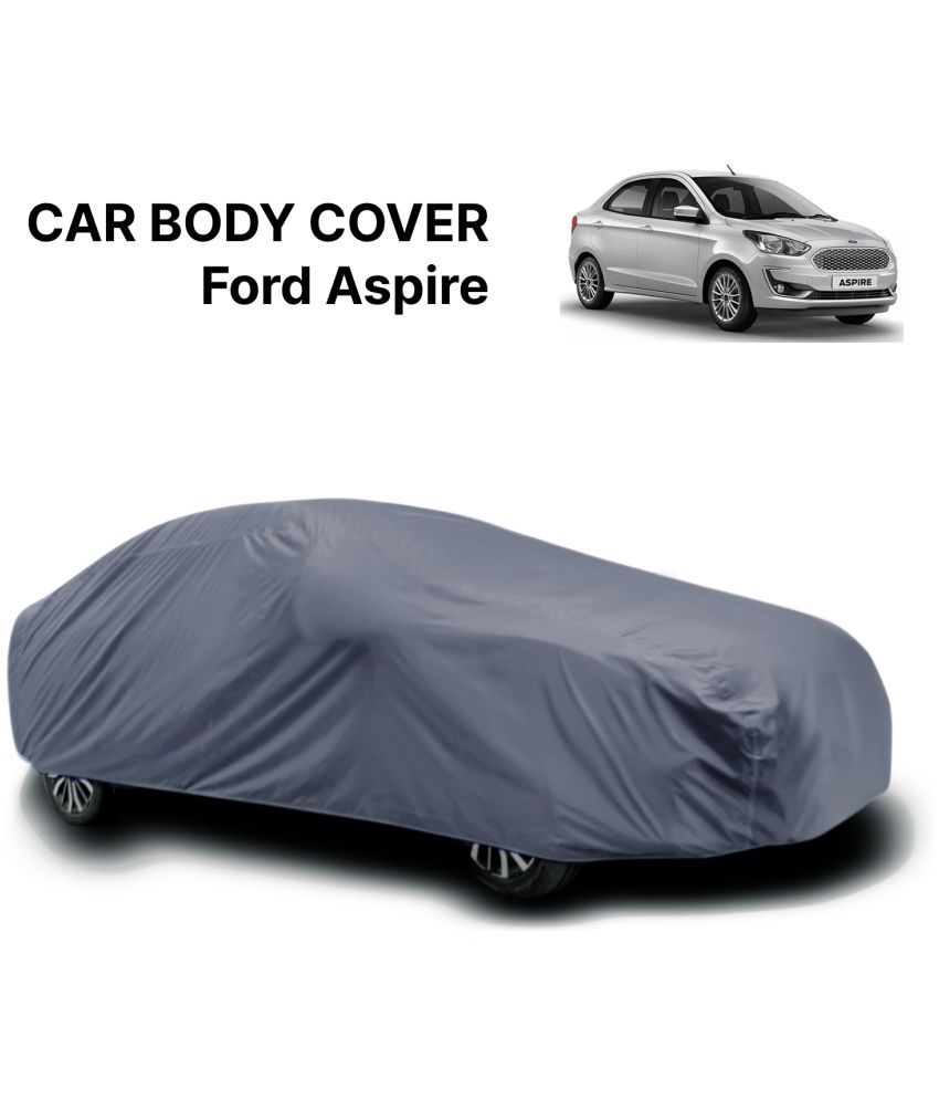     			AKSMIT Car Body Cover for Ford All Car Models Without Mirror Pocket ( Pack of 1 ) , Grey