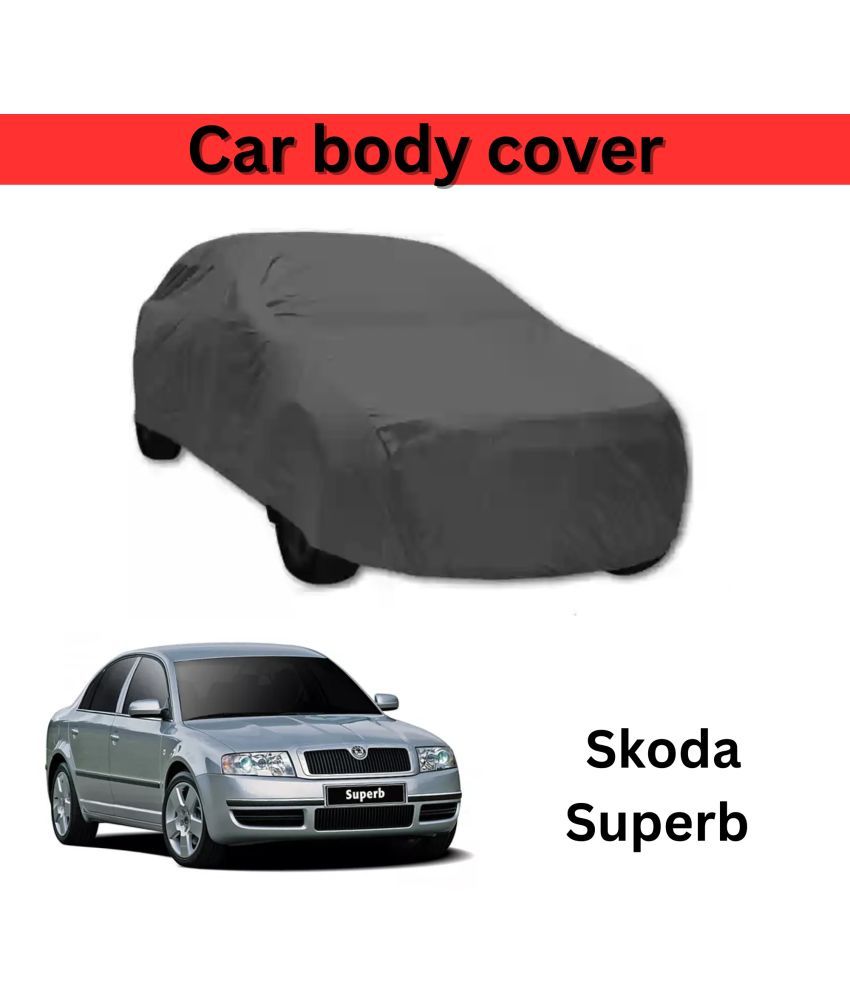     			AKSMIT Car Body Cover for Skoda All Car Models Without Mirror Pocket ( Pack of 1 ) , Grey