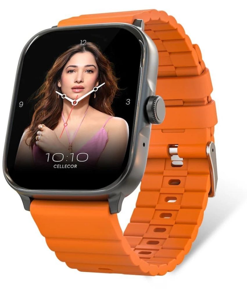     			AMOLA AMOLED BT Calling Smart Watch with Rubber Strap Upto 24 hours Backup ( Orange )