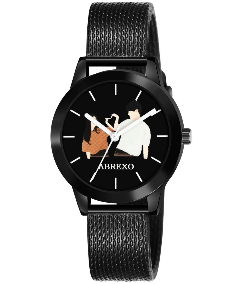     			Abrexo Black Silicon Analog Womens Watch