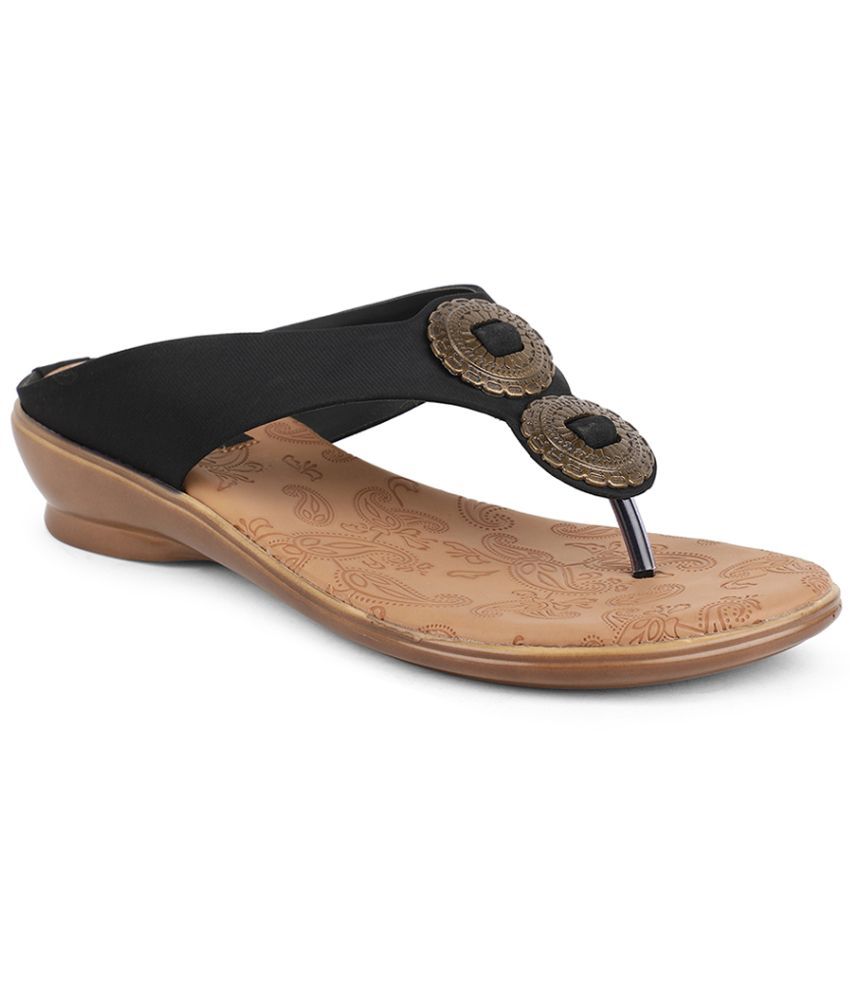     			Bata Black Women's Thong Flip Flop