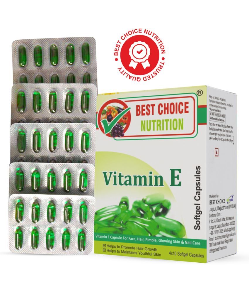     			Best Choice Nutrition Vitamin E Softgel Capsule for Face Hair & Glowing Skin 50 No.s