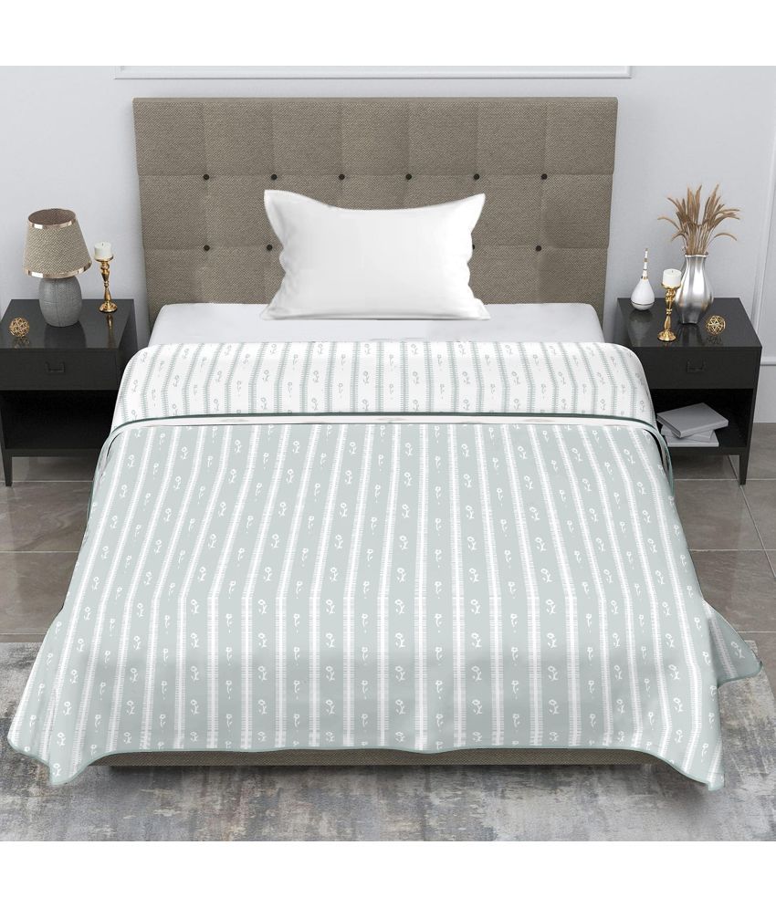     			HONOR YOUR HOME Cotton Printed Single Bed Dohar - Sea Green ( )