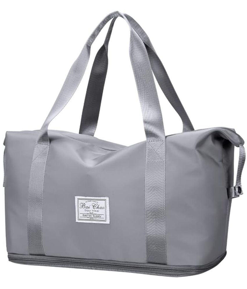     			ItsApna 8 Ltrs Light Grey Canvas Duffle Bag