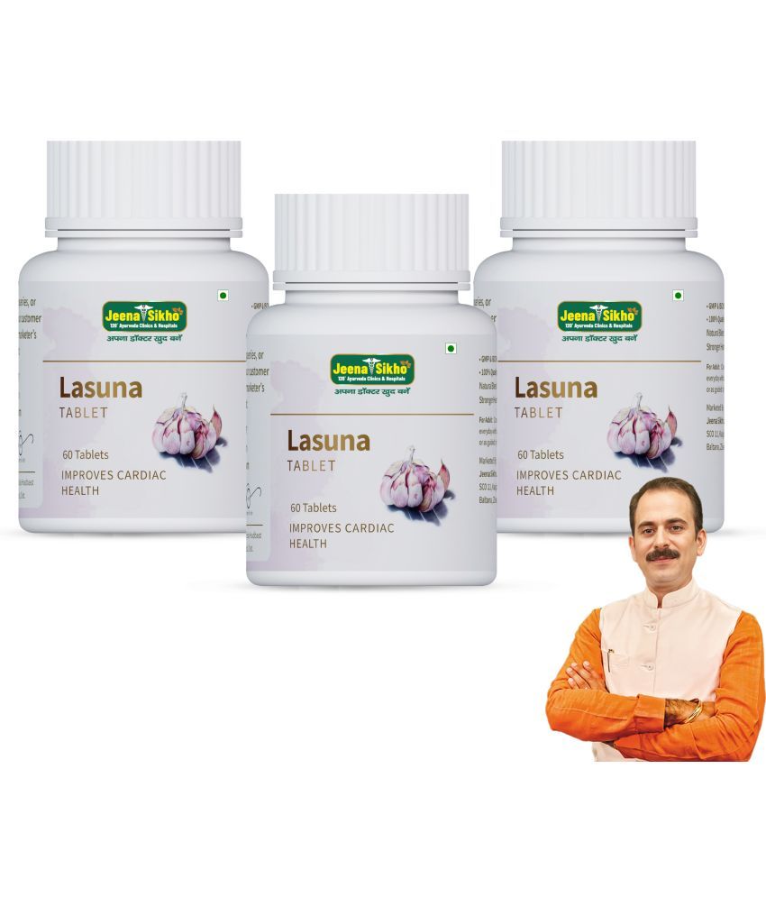     			Jeena Sikho Lasuna Tablet | Effective For Overall Wellness, 60 Tablets (Pack of 3)