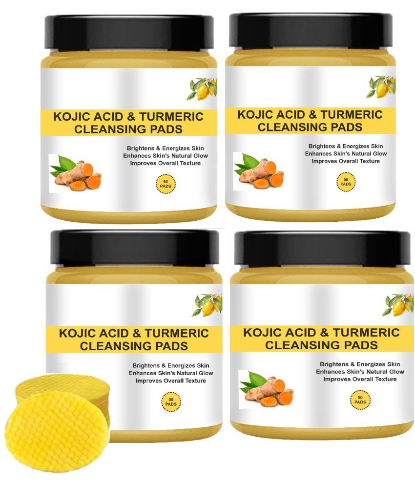     			Kojic Turmeric Cleansing Pads-Dark Spots, Compressed Facial Cleansing for Deep Cleansing 30 Pads Pack 4