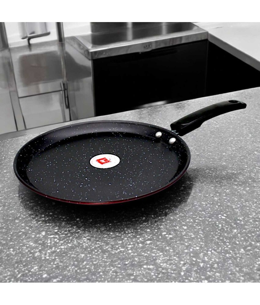     			LAZYWINDOW Non Stick Non-stick Dosa Tawa/Flat Tawa Induction Bottom Bakelite Handle 2 mm Thickness 23 cm Diameter