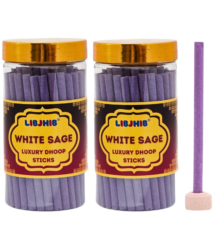     			Libjhib Incense Dhoop Sticks White Sage 120 gm ( Pack of 2 )