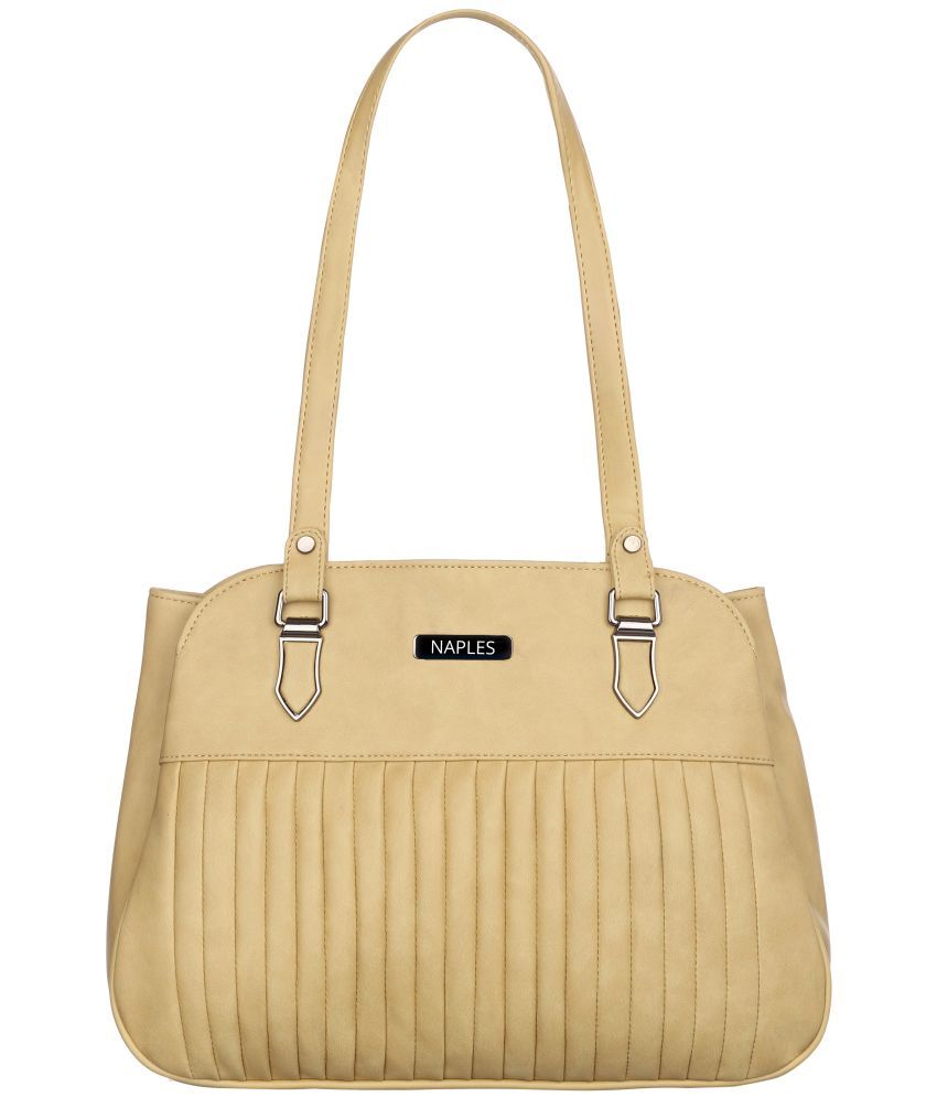     			Naples Shoulder Bag PU Set of 1 ( Beige )