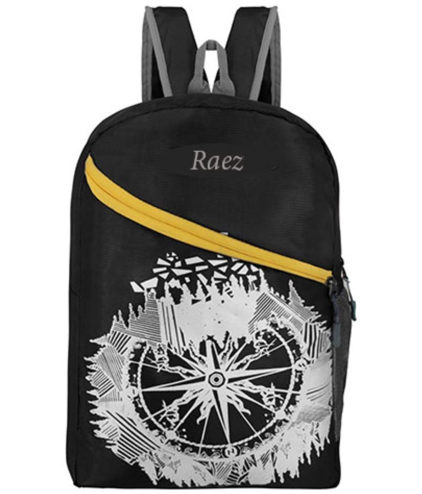     			Raez 5 Ltrs Polyester Backpack *For Boys & Girls ( Black )