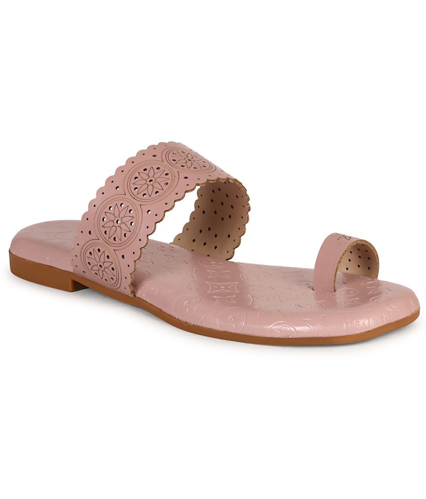     			Saheb Peach Women's Flats