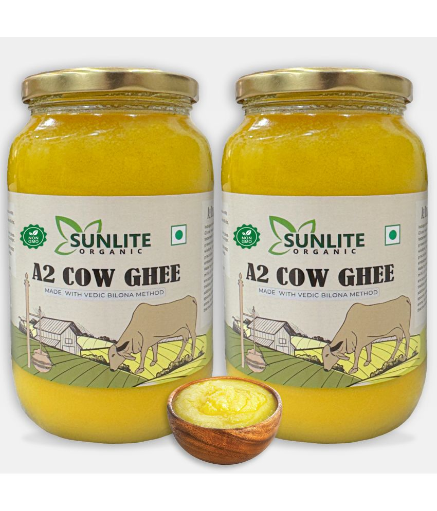     			Sunlite Organic A2 Desi Cow Ghee – 100% Pure & Natural | Traditional Bilona Method Ghee 2 L Pack of 2