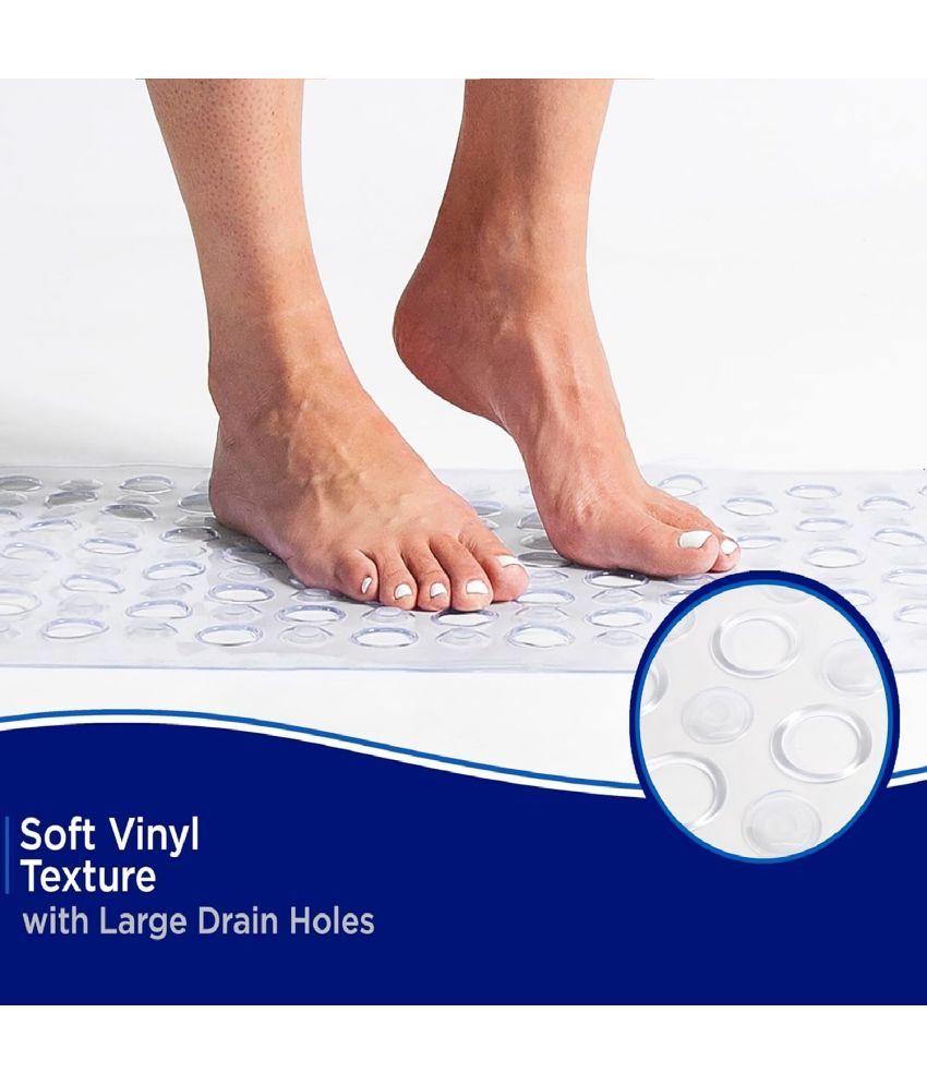     			WINNER Anti-skid PVC Bath Mat Other Sizes cm ( Pack of 1 ) - White