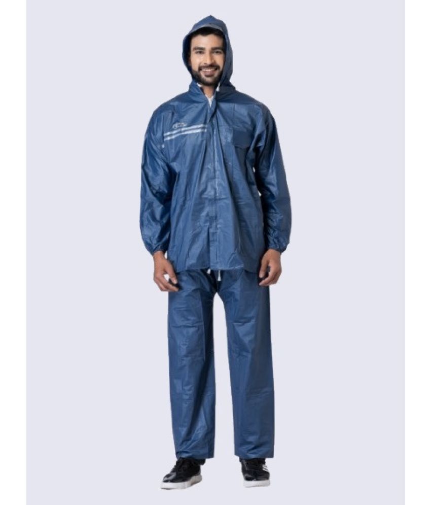     			powermerc Blue Polyester Men's Rain Suit ( Pack of 1 )