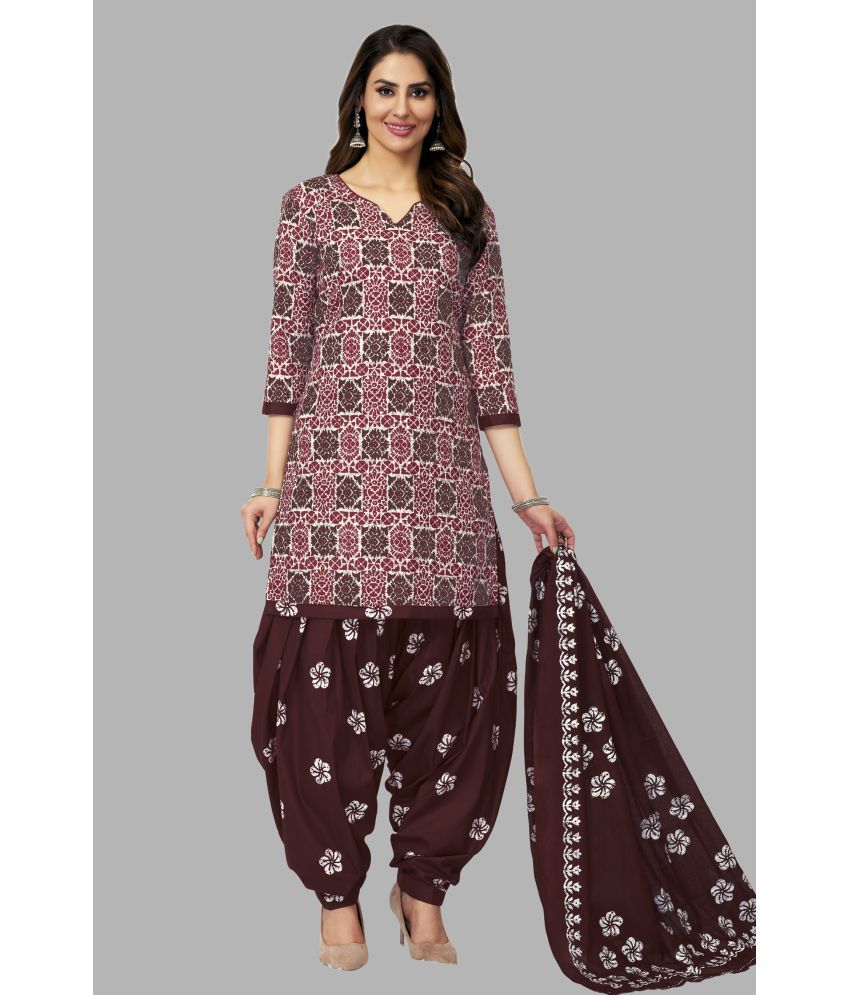     			shree jeenmata collection Unstitched Cotton Printed Dress Material - Multicolor ( Pack of 1 )