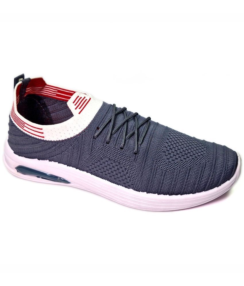     			AIRCON Dark Grey Men's Sports Running Shoes