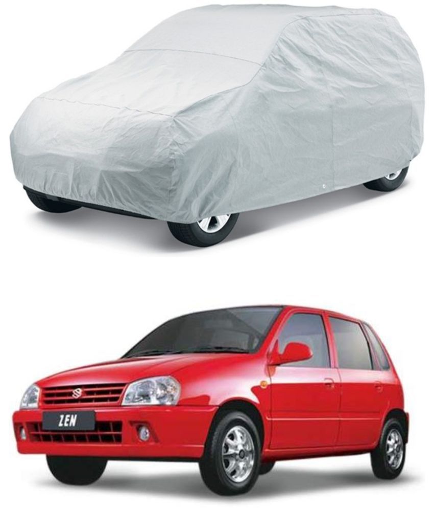     			AutoRetail Car Body Cover for Maruti Suzuki Zen [2003-2006] Without Mirror Pocket ( Pack of 1 ) , Silver