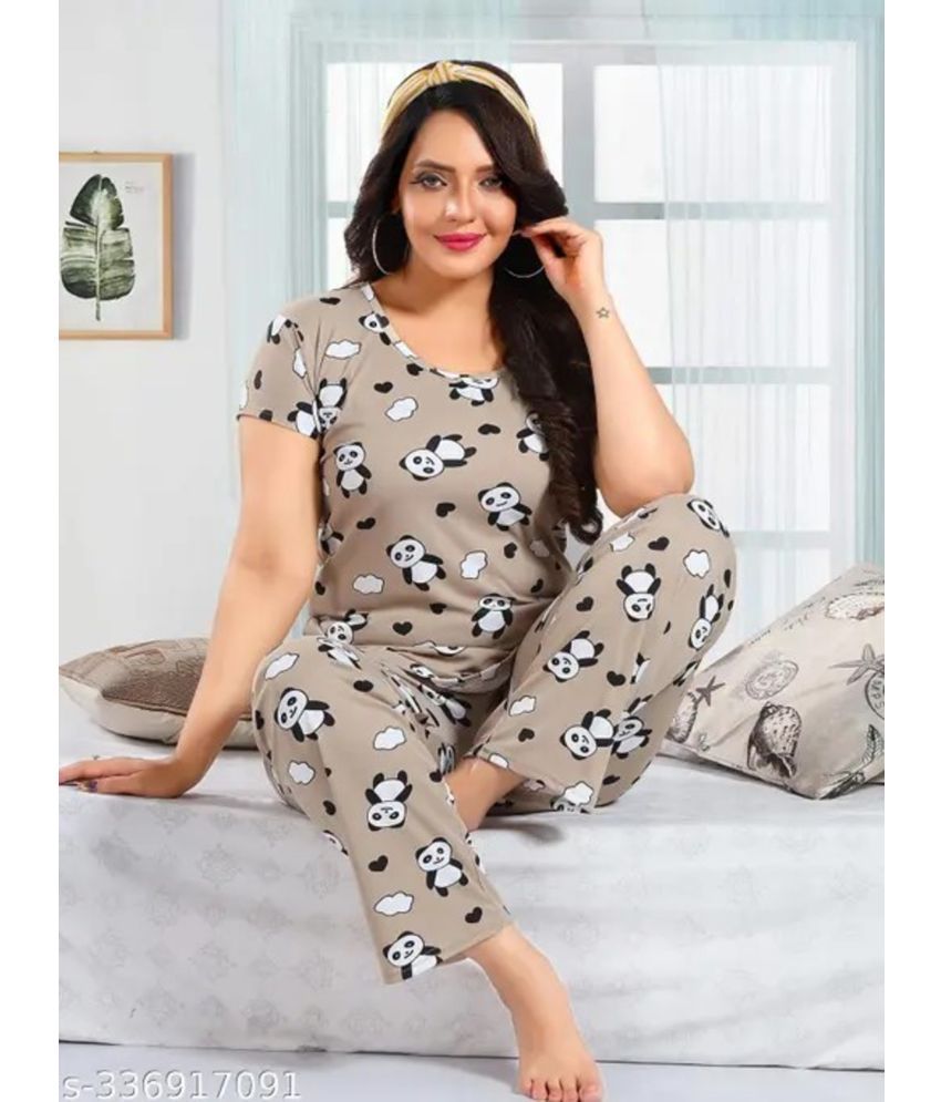     			DIAMOND EXPORTER Multicolor Velvet Women's Nightwear Nightsuit Sets ( Pack of 1 )