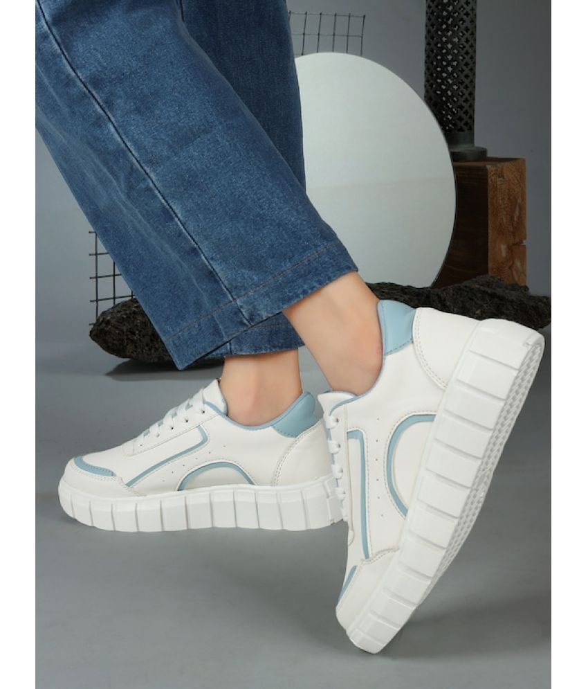     			HASTEN White Women's Sneakers