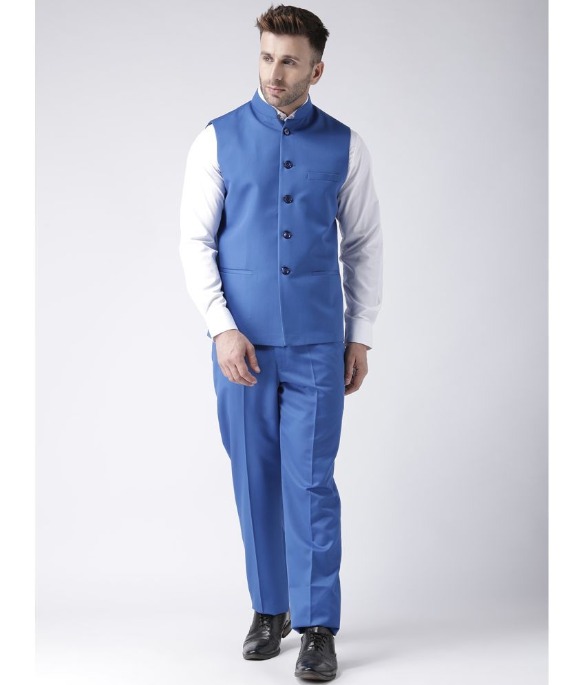     			Hangup Cotton Blend Men's 2 Piece Suit - Blue ( Pack of 1 )