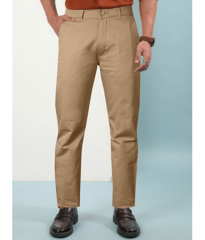     			JB JUST BLACK Regular Flat Men's Chinos - Khaki ( Pack of 1 )