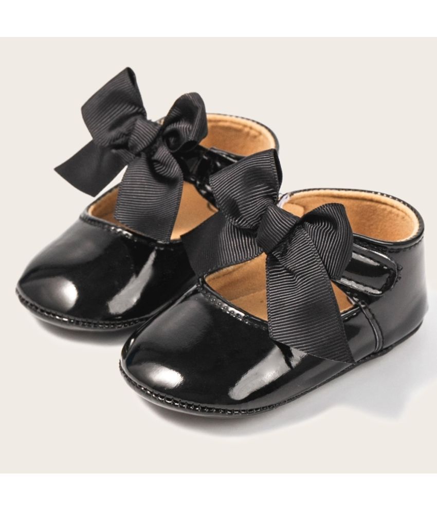     			Neska Moda - Black Booties For Baby Girl 6-12 Months ( Pack of 1 )