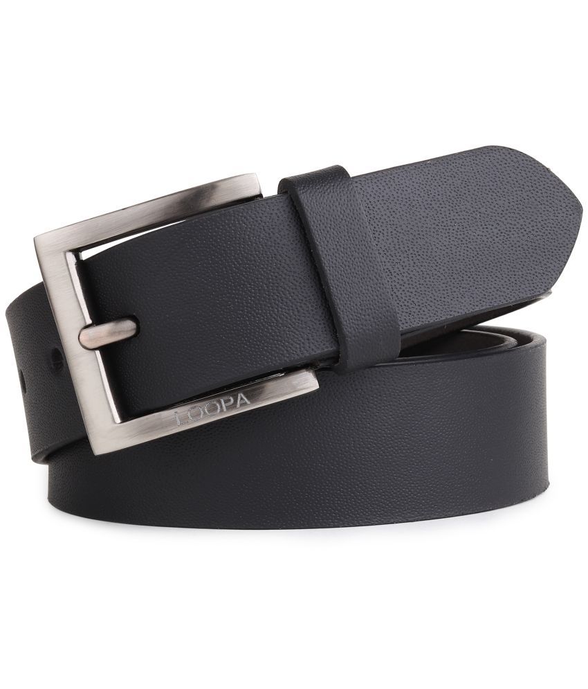     			SUNSHOPPING - Black 100% Leather Men's Formal Belt ( Pack of 1 )